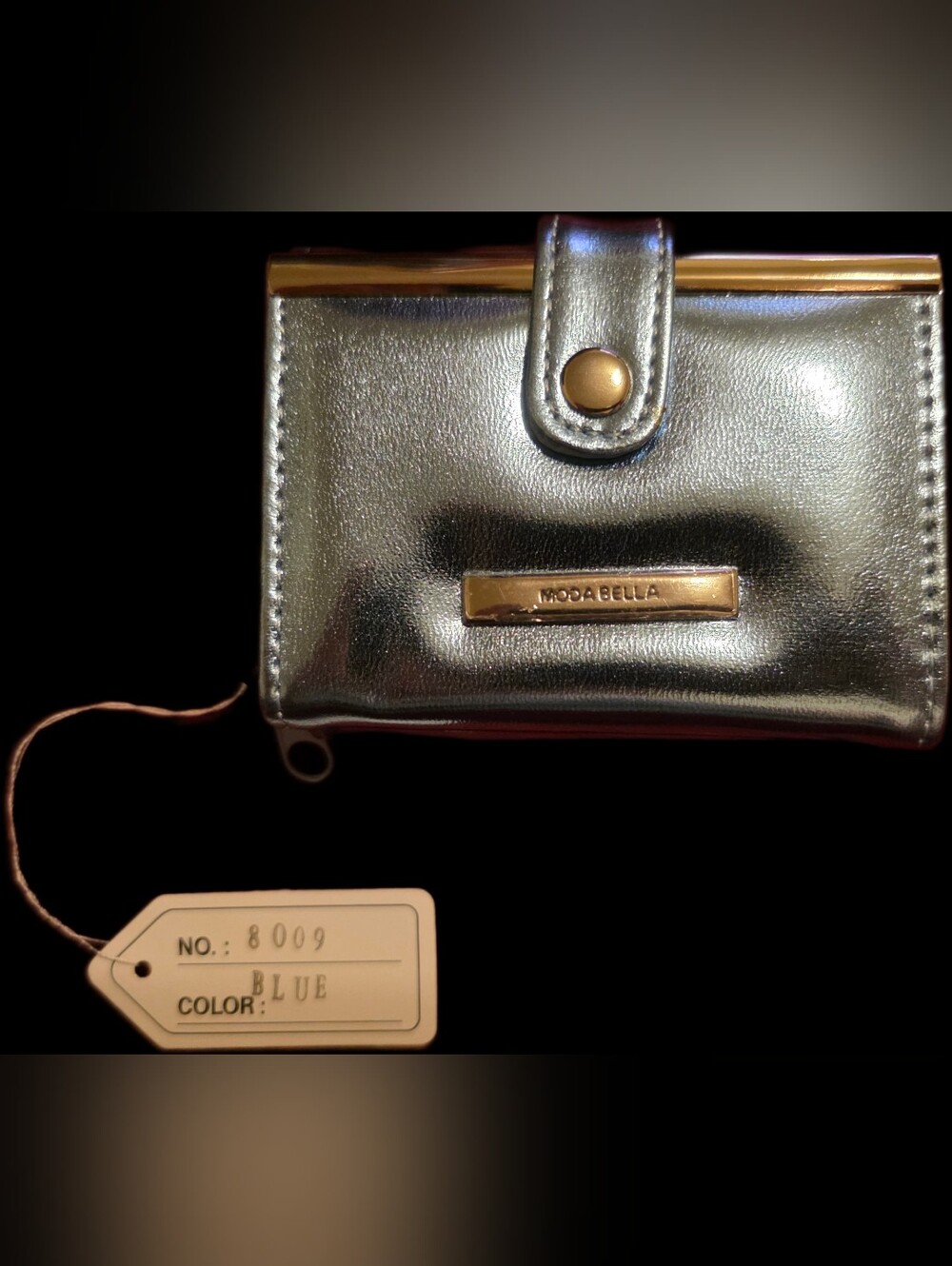 Metallic Blue Compact Wallet